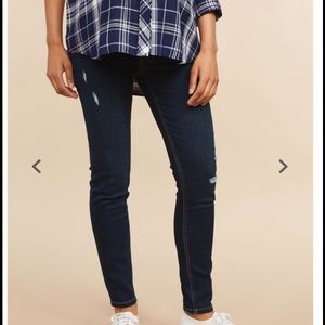 Indigo Blue Maternity Skinny Ankle Jeans XS